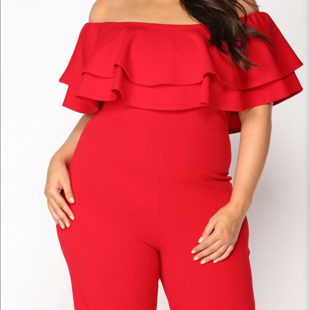 Red ruffle Jumpsuit